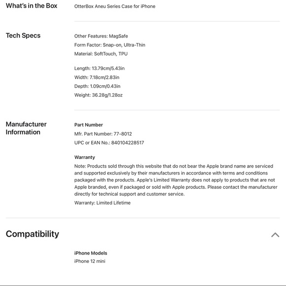 OtterBox Aneu Series Case with MagSafe for iPhone 12 mini - Picture 10 of 10